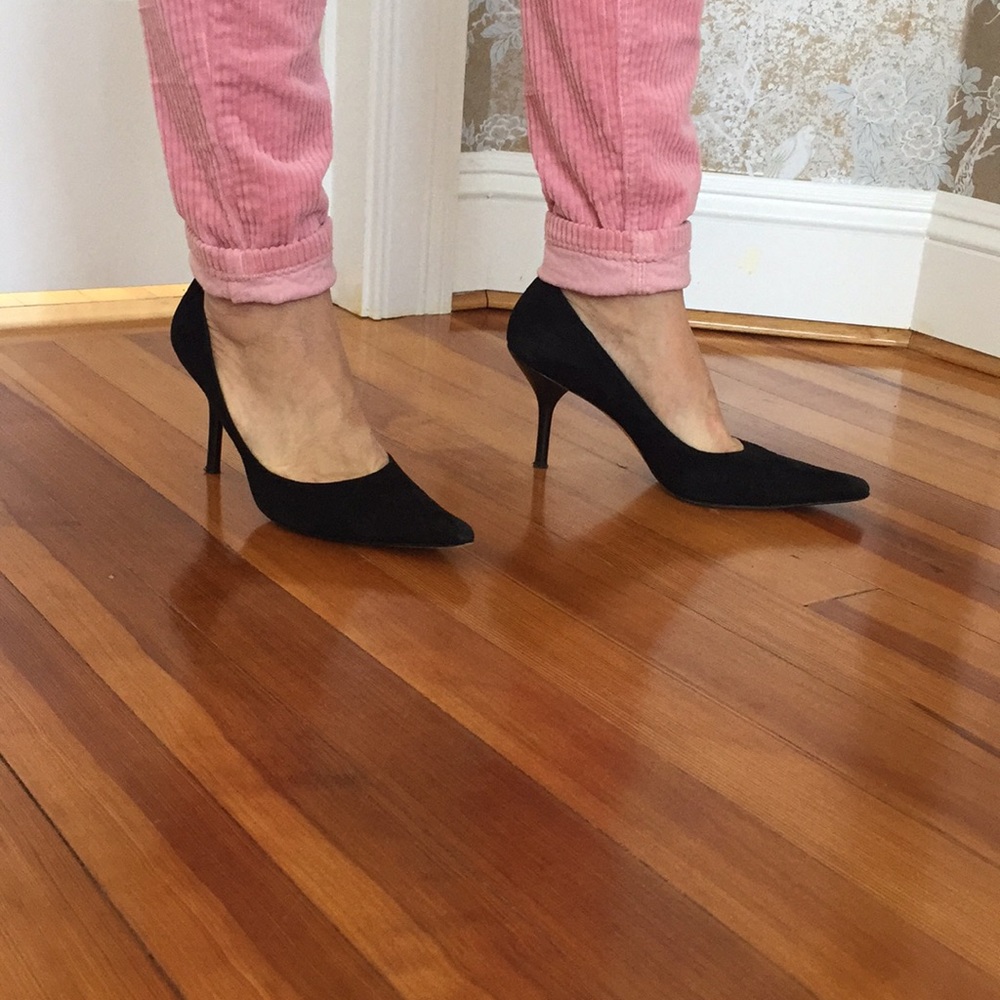 Black Amalfi heels, made in Italy